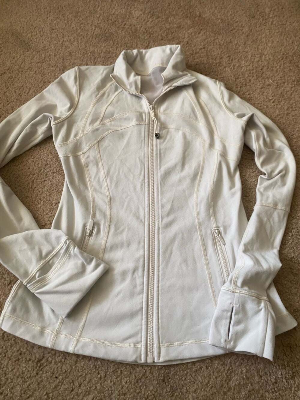 Lululemon Define Jacket in White Opal, Size 6